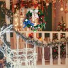 Christmas Front Door Wreath Funny Santa Claus Leg Decor Christmas