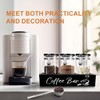 MACIFECI Glass Coffee Containers with Shelf Coffee Station Organizer 54oz