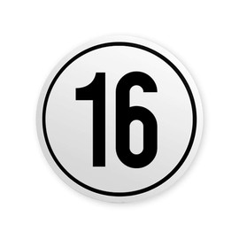 Speed Sign 16 km/h on Magnetic Film for Germany Truck Tractor Car Trailer