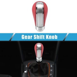 A ABSOPRO Car 5 Speed Gear Shift Knob Universal 3.54" Manual Transmission Red