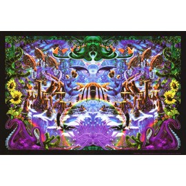 Studio B Octopus Garden Blacklight Poster by Richard Biffle 36 x 24in