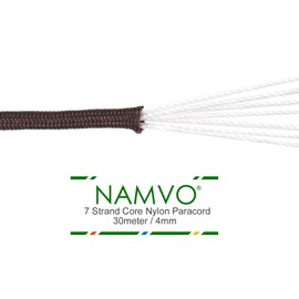 Namvo Paracord 4mm,100ft (31m), Paracord 550 7 Core Strand, Tear-resistant, 100% Nylon Cord, Versatile Type III Mil-Spec Paracord, Holds up to 250kg, Ideal for Outdoor Survival Camping