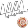 3 Pack Plate Stands for Display,4.5 Inch Picture Stand Black