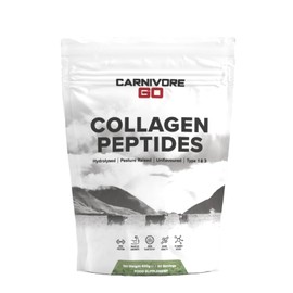 Carnivore Go Grass Fed Bovine Collagen Powder - 400g Hydrolysed Type 1 & 3 - Supports Youthful Skin, Hair & Nails, Muscle Mass, Bone Density, Joint Mobility & Gut Health