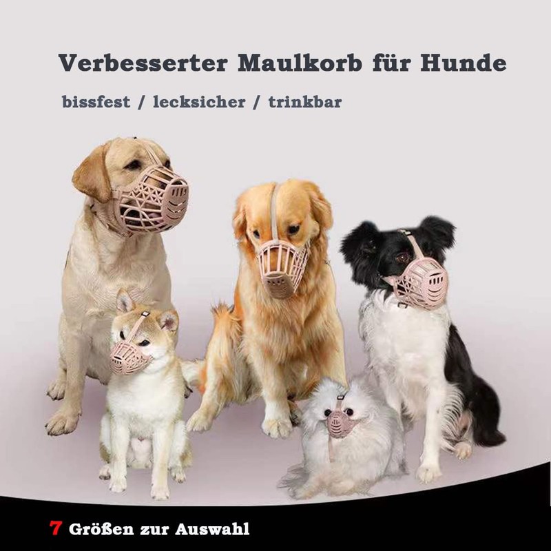 Dog Muzzle for Small, Medium, Large Dogs, Prevents Biting, Chewing