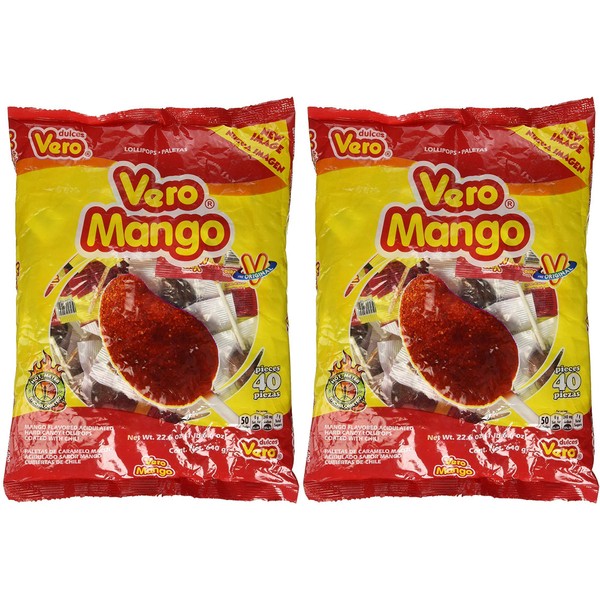 Vero Mango Con Chile - Pack of 40- (22.6 oz.)(1 lb. 6.6 oz.) (2-PACK)