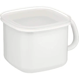Fuji Enamel N-KP Square Miso Pot, Fits Perfectly 25.4 oz (750 g), White