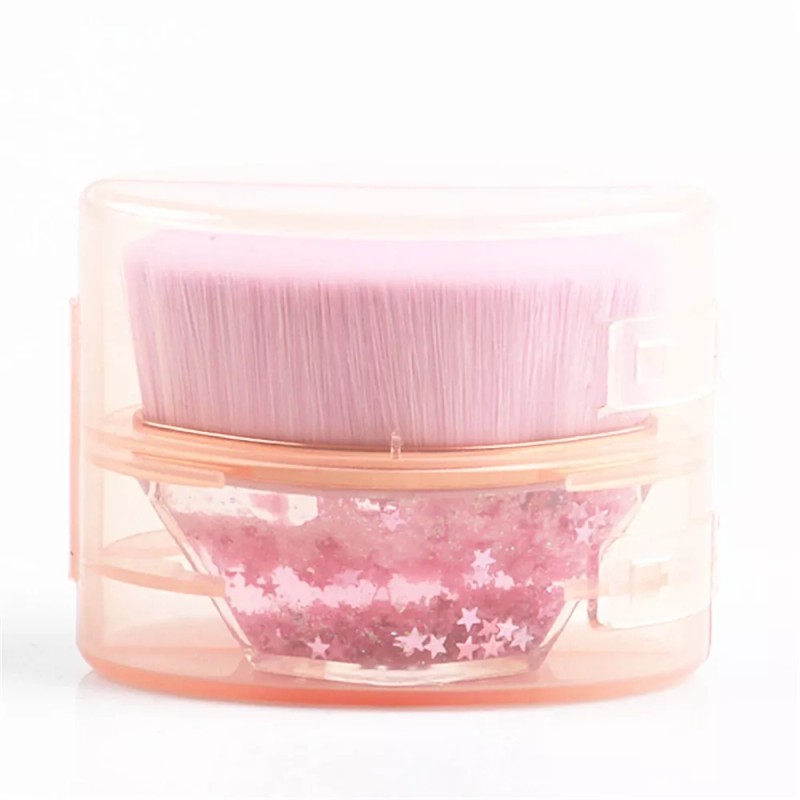 Bloomingboom Brocha De Maquillaje Kabuki Plana Para Base C/estuche 2