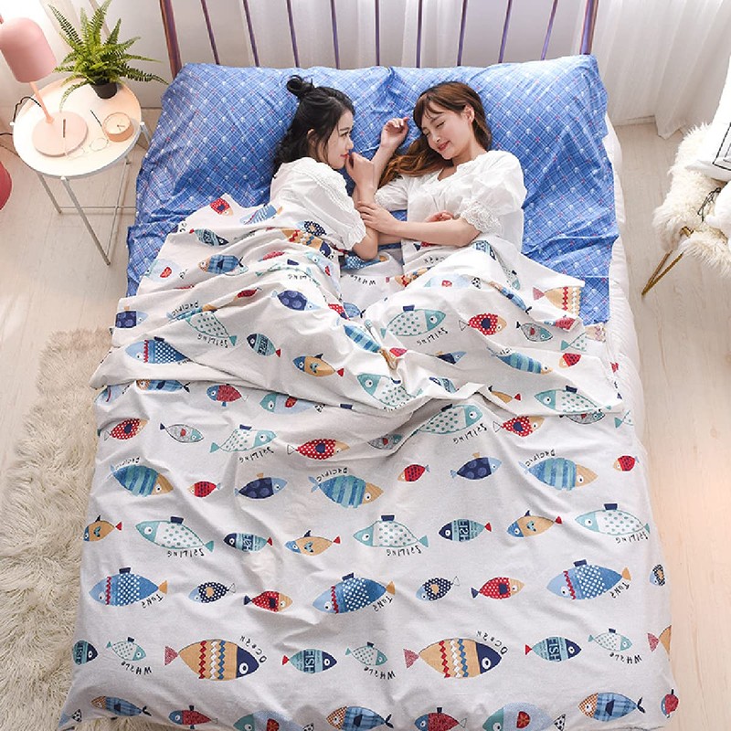 TRIWONDER Inner Sheet, Travel Sheet, 100% Cotton, Inner Shruff, Sleeping