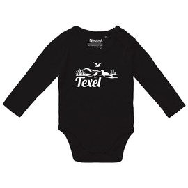 Huuraa Baby Body Texel Niederlande Geschenk Größe 62 Black Bio Baumwolle Fairtrade Texel Babykleidung