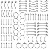 Juland 85 PCS Piercing Kit Body Piercing Surgical Steel Belly