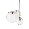 H XD GLOBAL E27 Industrial Clear Glass Globe Shade Pendant