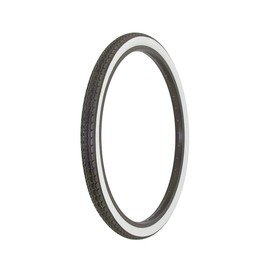 Alta Bicycle Tire Duro 24" x 1.75" Bike Tire Black/White Thin Slick Pattern Tread