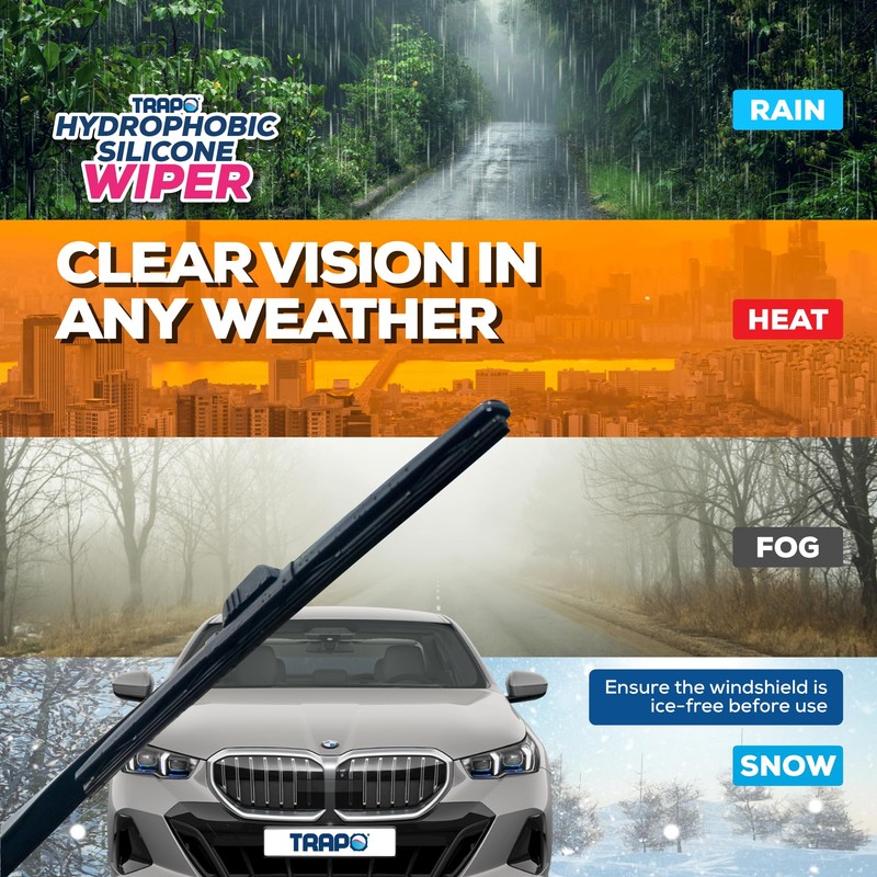 Trapo - 26” Hydrophobic Front Windshield Wiper Blade - Universal