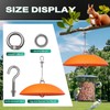 Hanging Squirrel Baffle for Bird Feeders,15.7-inch Metal Dome,Squirrel Proof, Weather