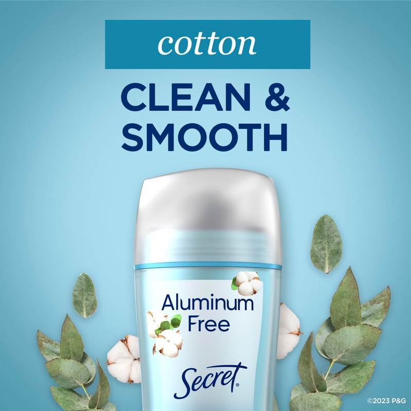 Secret Aluminum Free Deodorant for Women, 48hr Odor Protection, Free