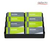 Deflecto 4 Tier 8 Pocket Landscape Business Card Holder Black