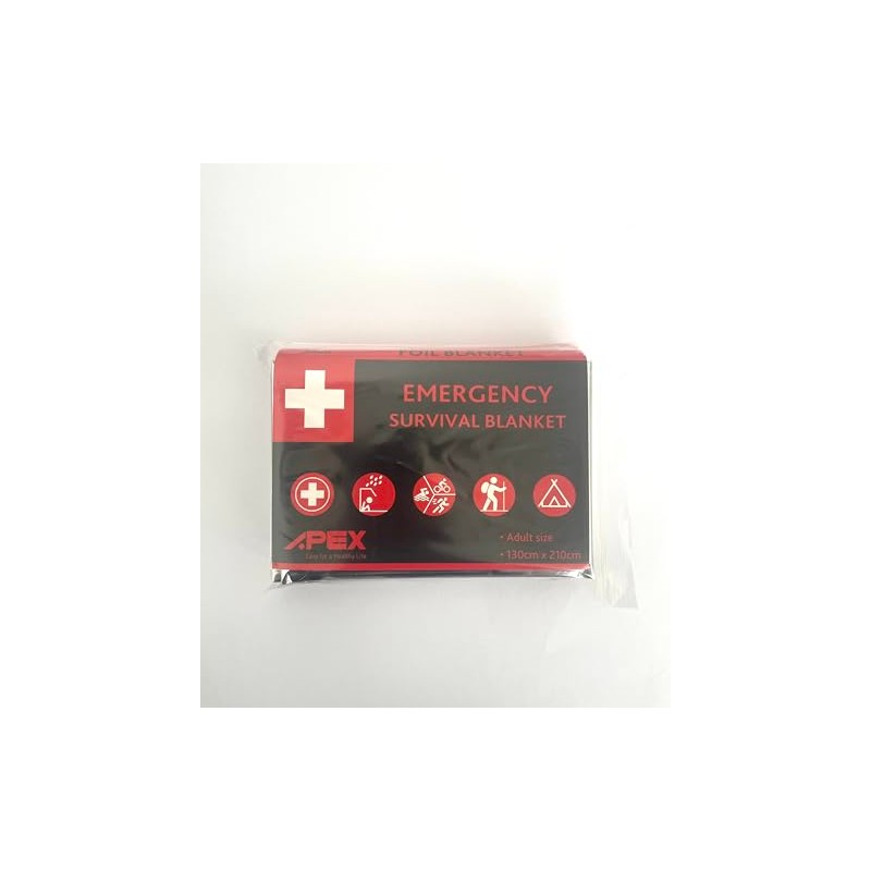 Apex Survvial Foil Mylar Blankets - Pack of 10 Premium