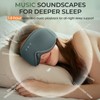 MUSICOZY Breathable Organic Bamboo Cotton Sleep Mask Headphones