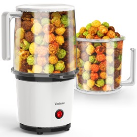 Hot Air Popcorn Popper with Serving Bowl, Fast Oil-Free Popcorn Maker, 8-Cup Electric Popcorn Machine for Home, Compact Design, Family-Friendly Snack Appliance