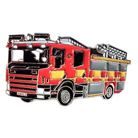 Metal Enamel Pin Badge Fire Engine