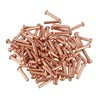 100 Pcs 5/64inch x 25/64inch Round Copper Solid Rivets Fasteners