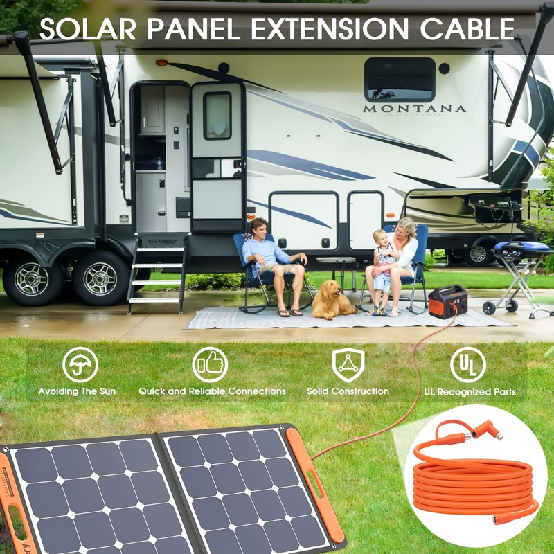 Hoeine Solar Panel Extension Cable Compatible with Jackery Solar Panel