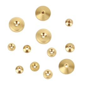 12pcs Brass Clock Hand Nut Assortment, Grandfather Clock Parts 5/6/10mm OD Wall Mantel Clocks Hand Nut Replacement Kit for Smooth Timekeeping