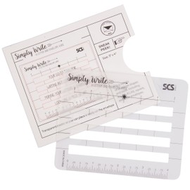 Letter Envelope Addressing Stencil - Template Ruler Guide for Perfectly Even Addressing- Compatible with All Letters (2 Pack) - Great for Sending Thank You Cards & More