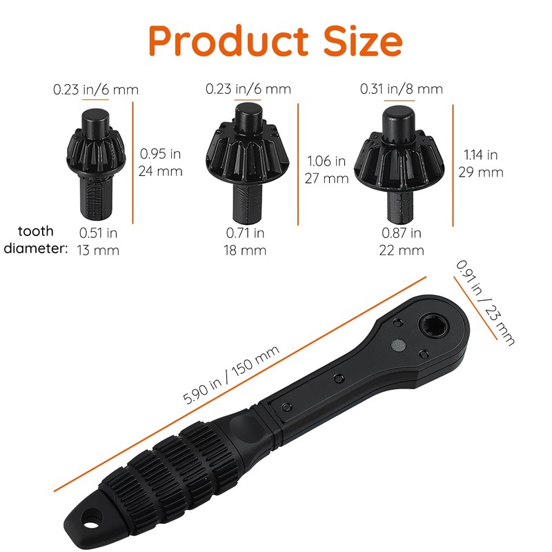 3 in 1 Ratchet Drill Chuck Key Wrench, Universal Ratchet