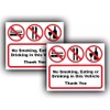 2-Pack - No Smoking Eating or Drinking in Vehicle -