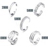 LEEQBCR 5 Pcs Sterling Silver Toe Ring Ladies Open Adjustable
