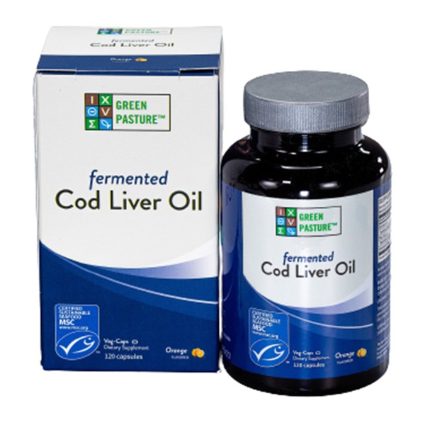 Green Pasture Fermented Cod Liver Oil Orange 120 Capsules