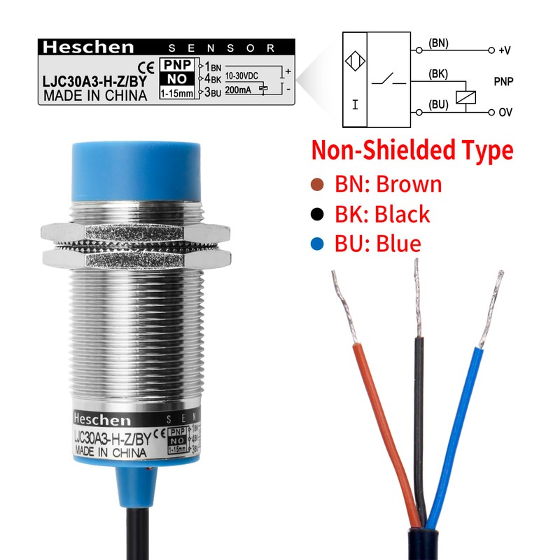 Heschen M30 Capacitive Proximity Sensor Switch Non-Shield Type LJC30A3-H-Z/BY Detection