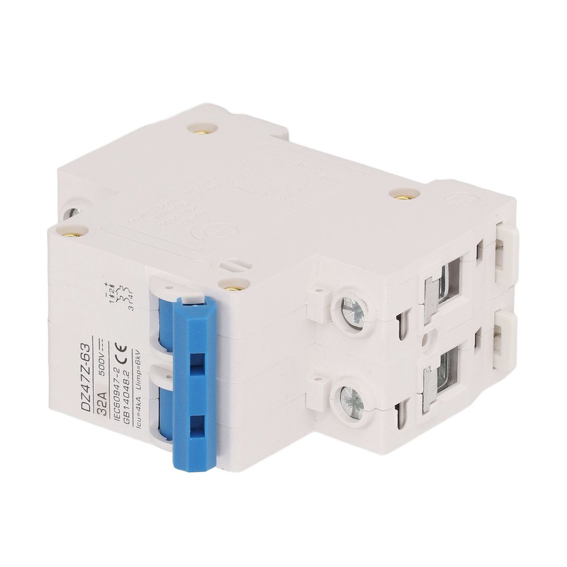 2P Mini DC Circuit Breaker 4kA Icu 6kV Uimp Fast