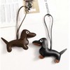 Wei Tech Dachshund Faux Leather Keyring - Cute Bag Charms