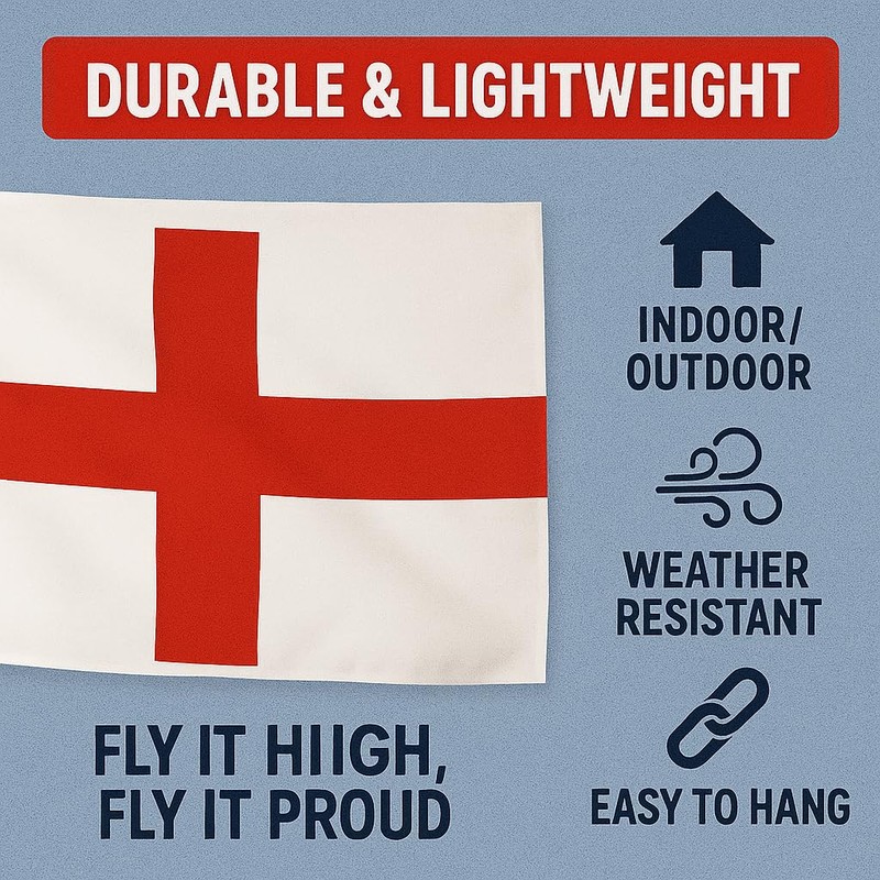 Generise England St George Flag 76cm x 50cm- 2.5ft x
