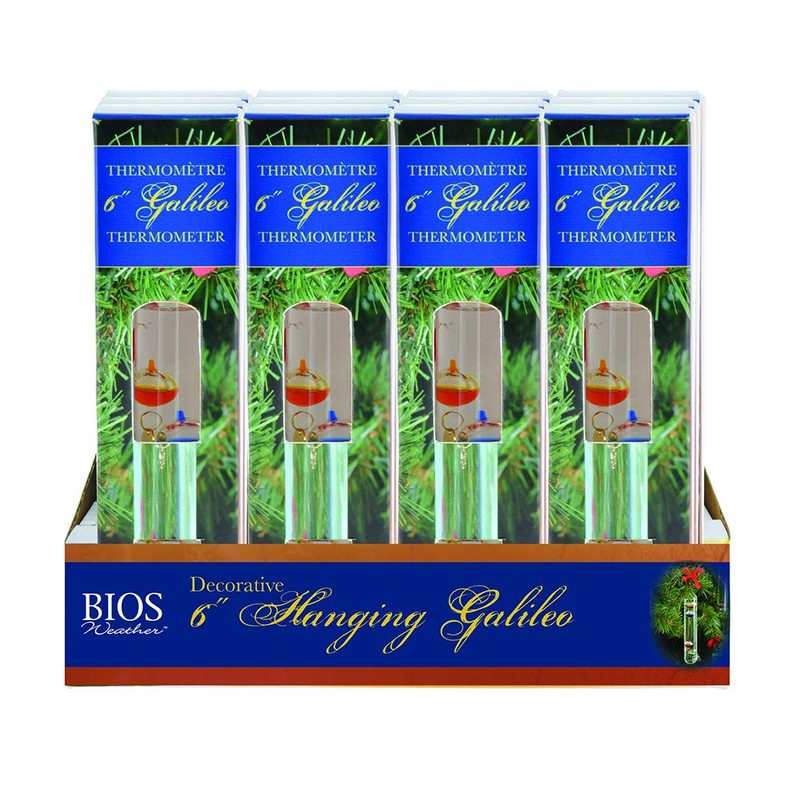 BIOS Weather 6-Inch Hanging Galileo Thermometer