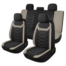 CAROMOP - Fundas transpirables para asiento de auto, asientos completos, fundas de asiento hechas de tela de malla 3D para autos, fundas interiores...