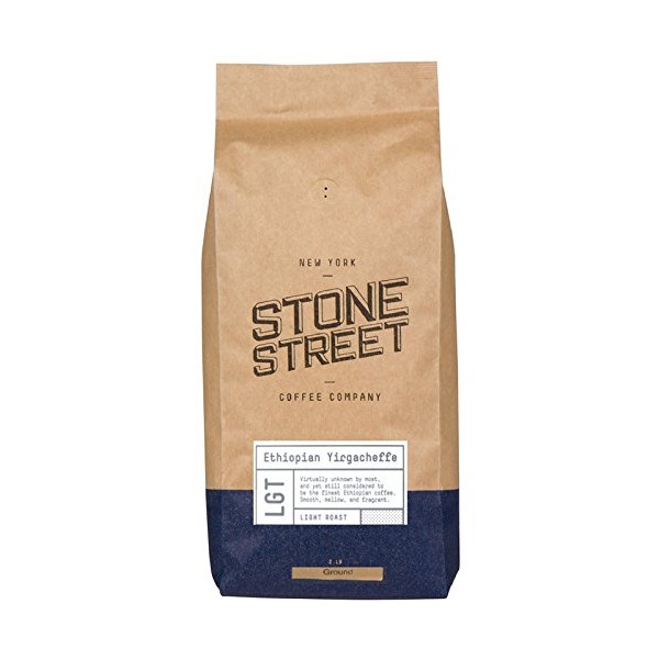 Stone Street Coffee Ethiopian Yirgacheffe (Africa) Fresh Roasted Coffee, Fresh Ground, Light Roast, 2 lb Bag, Single Origin