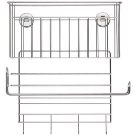 ヨシカワ(Yoshikawa) 冷蔵庫サイドラップ&ペーパーホルダー シルバー 25.5×7.8×28.5cm 1304974