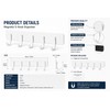 Magnetic Refrigerator Hook Rack with 5 Hanging Hooks, No-Drill Heavy