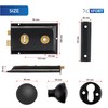 XFORT Rim Knob Set Black, Complete with A Rim Lock,