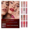 Anglicolor® 12 Colores De Lápiz Labial Rojo Sombras Indeleble Set