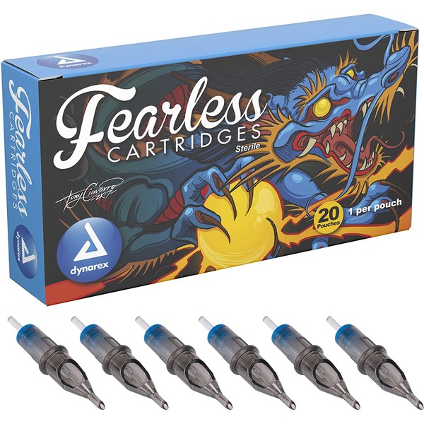 Dynarex Fearless Tattoo Cartridges Bugpin Round Liner, 1007rl, 20 Count
