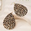 Vintage Leopard Print Teardrop Dangle Drop Earrings for Women Gold