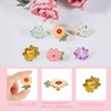 5PCS Flower Enamel Brooch Pin,Shirt Brooch Buttons Blouse Pins,Cover Up