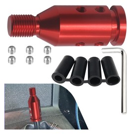 LAINLOY Universal Shift Knob Adapter, M12x1.25 Aluminum Car Gear Shift Knob Adapter, Manual Automatic Shifter Knobs Boot Retainer Gear Stick Connector for Non-Threaded Shifters (Red)