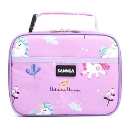 Insulated Lunch Bag for Children/Teens/Kids - Lunch Box for Daily Office Work School Outdoor Activities - Reusable Leakproof Cooler Bag Picnic Zipper Organizer-Purple