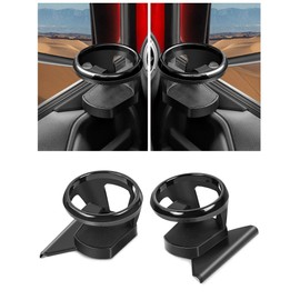 Savadicar Front Door Cup Holder Compatible with 2011-2018 Jeep Wrangler JK JKU, Supports Cup & Bottles Up to 30 oz Size, Extension Accessories for Jeep Door, 2 PCs